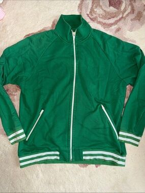 Old Navy Green Full-Zip Jacket with White Label Detail